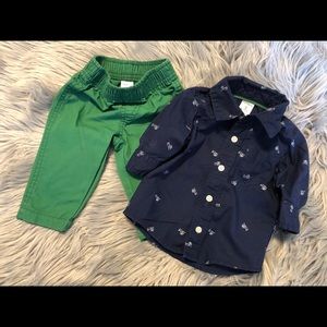 Carter’s Airplane Matching Set w/Cotton Dress Pant